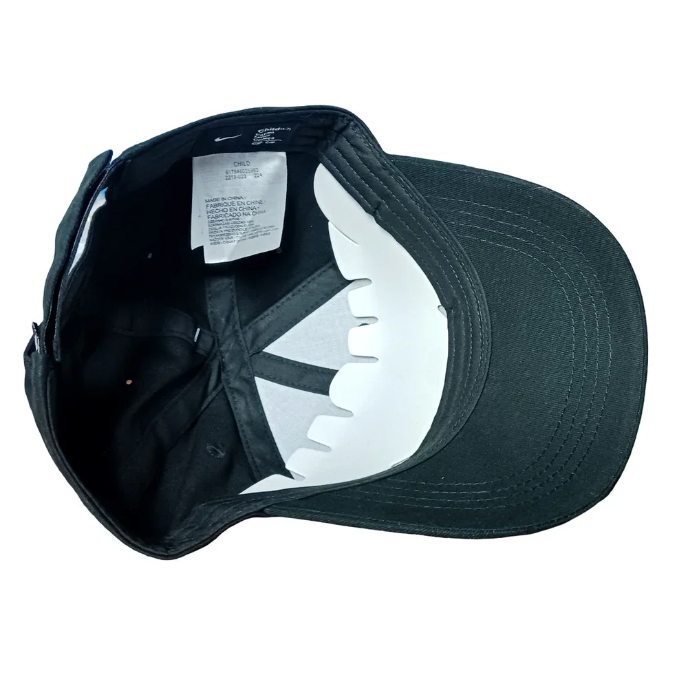 Nike Club Cap Kids Youth Swoosh Adjustable Hat Black White Size 4-7 New